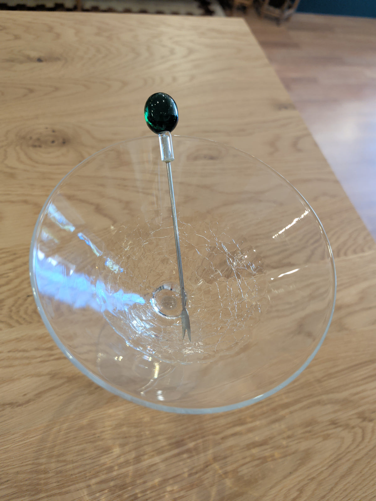 Glass Olive Cocktail Picks (set of 4)