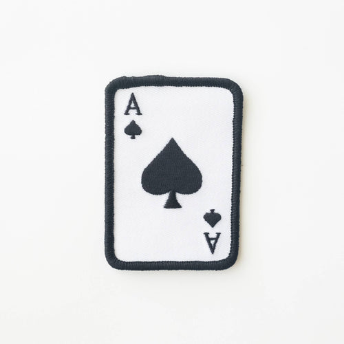 Ace of Spades Embroidered Iron on Patch
