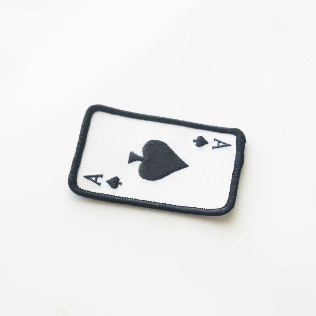 Ace of Spades Embroidered Iron on Patch