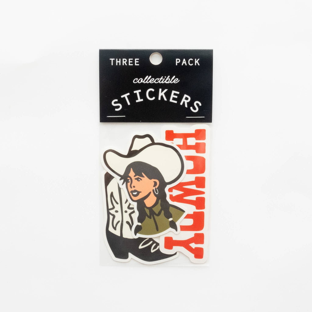 Country Cowgirl Vinyl Sticker Three-Pack - Western Theme