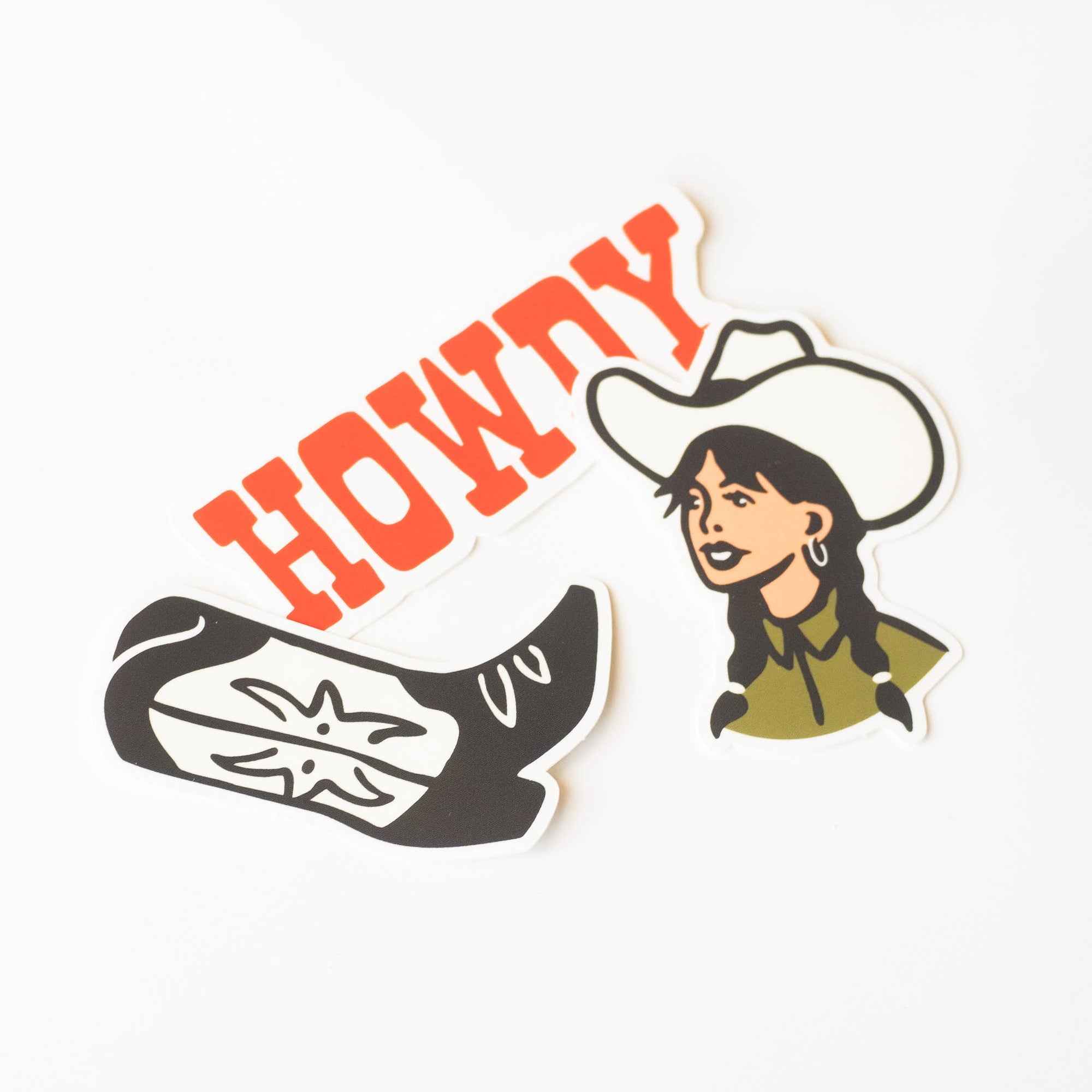 Country Cowgirl Vinyl Sticker Three-Pack - Western Theme