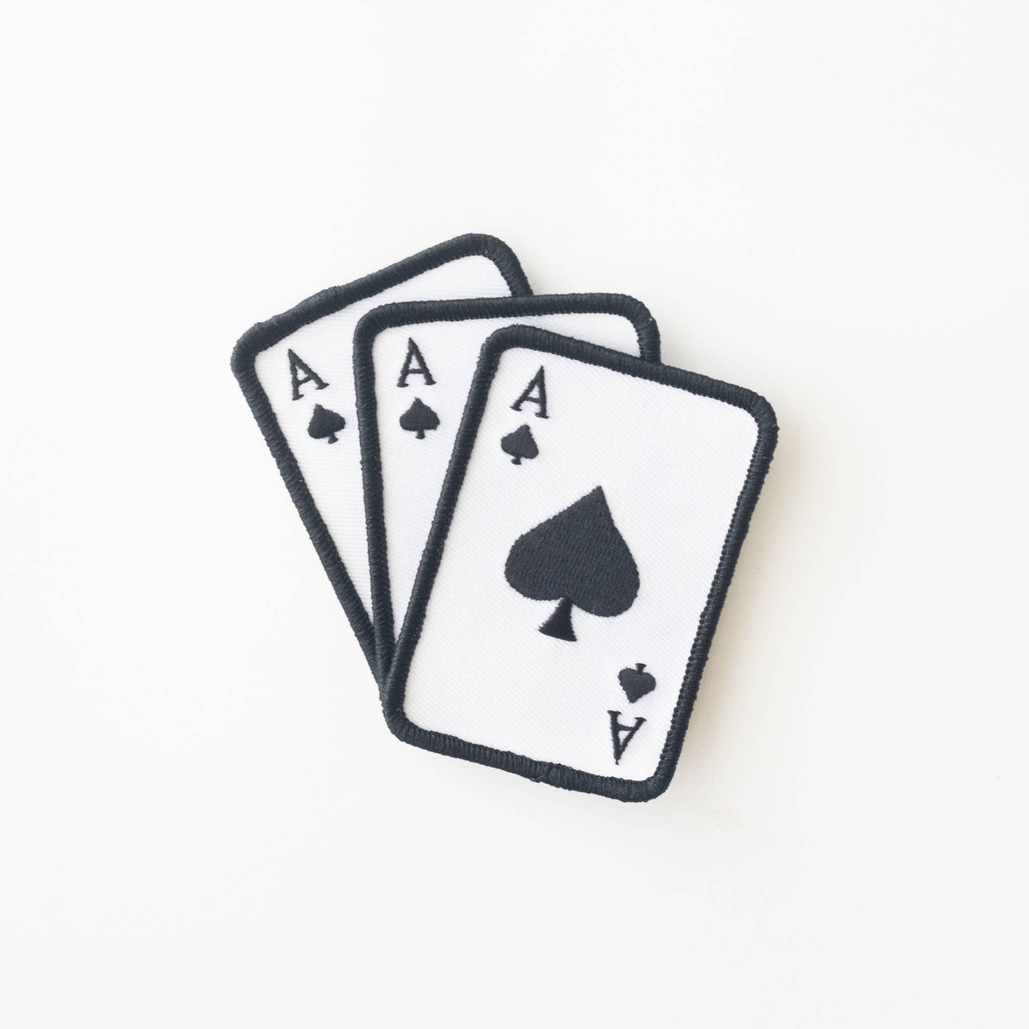 Ace of Spades Embroidered Iron on Patch