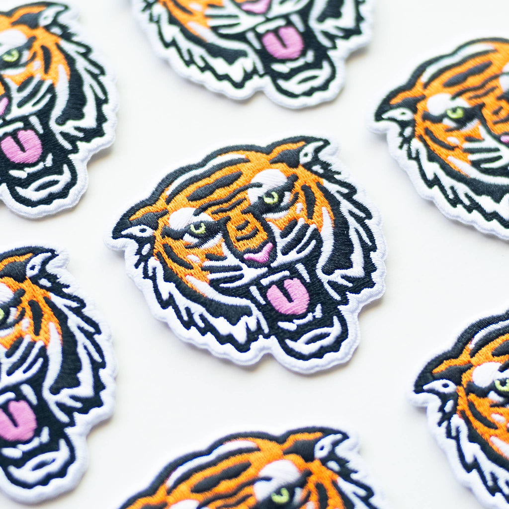 Bengal Tiger Face Embroidered Iron on Patch