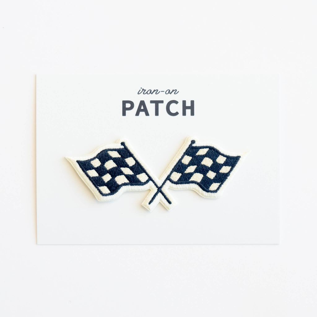 Racing Flags Embroidered Iron on Patch