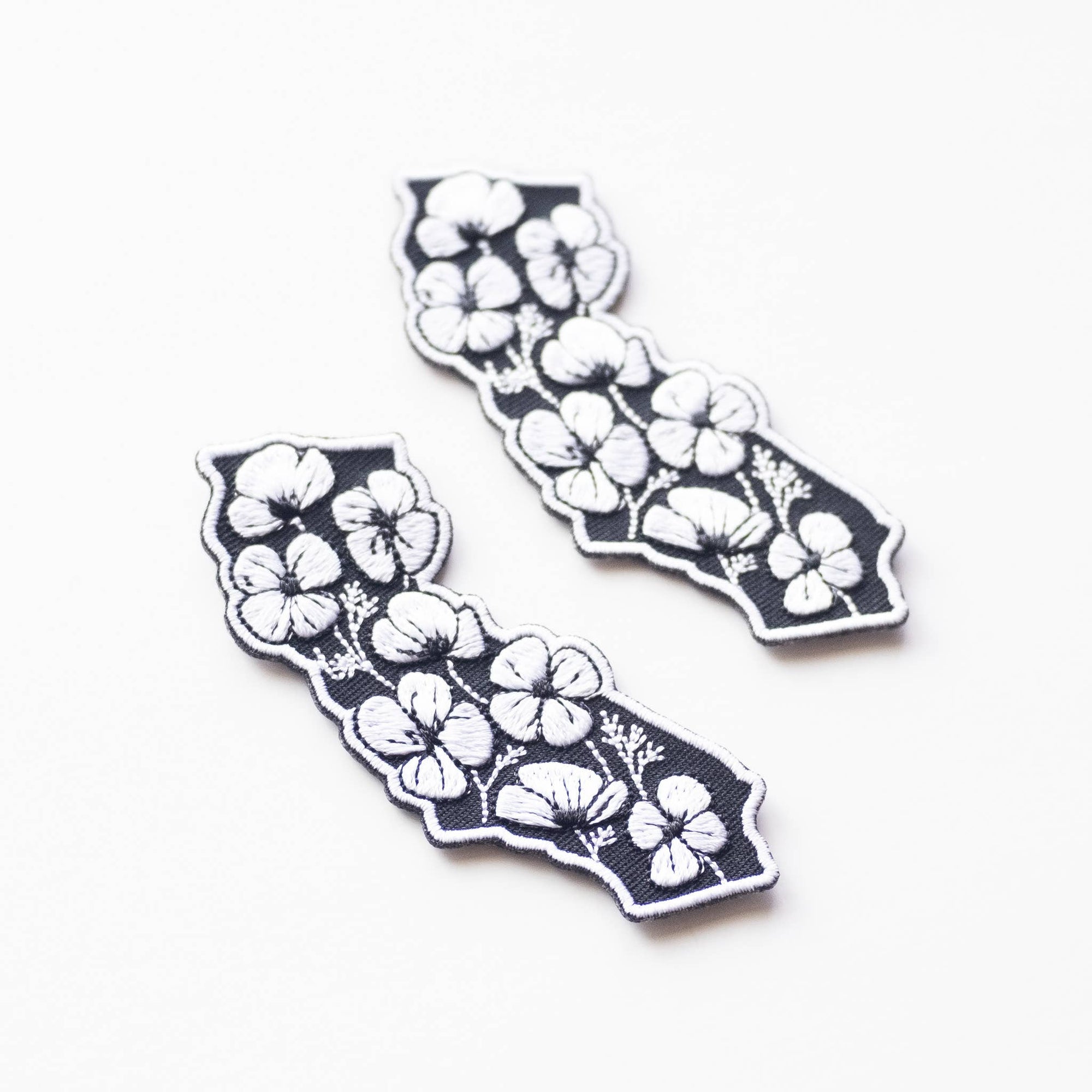 California State Poppies Embroidered Iron on Patch