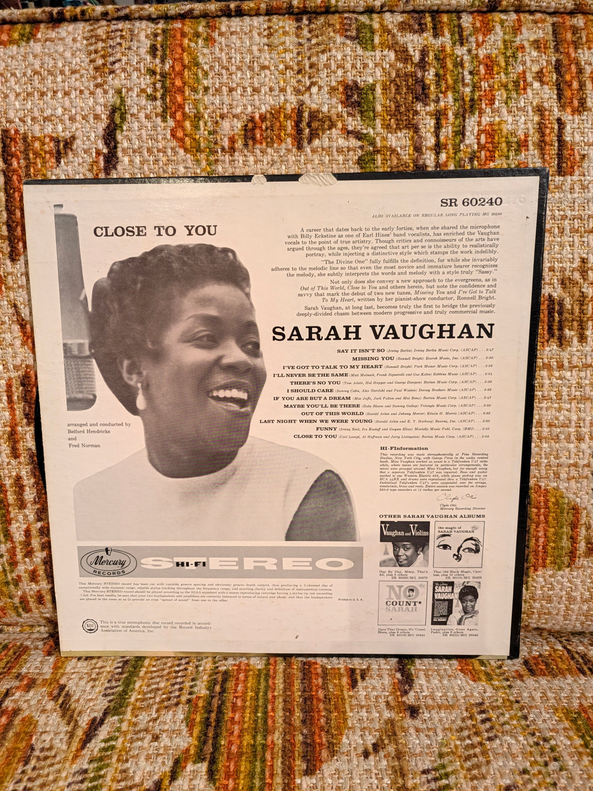 Close To You - Sarah Vaughn