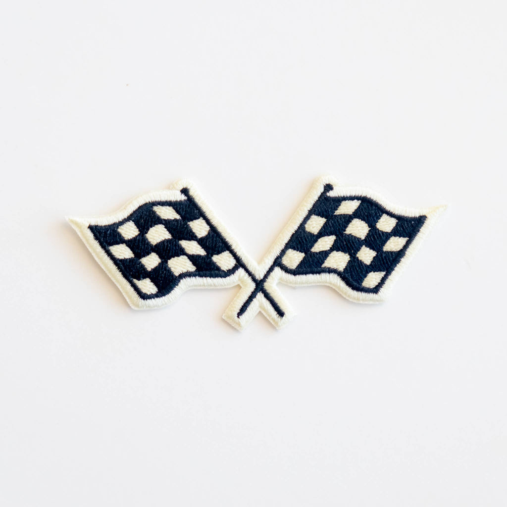 Racing Flags Embroidered Iron on Patch