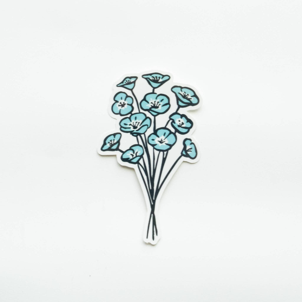 California Native Wildflowers Vinyl Sticker Three-Pack