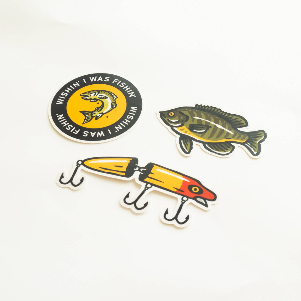 Fishing Vinyl Sticker Three-Pack