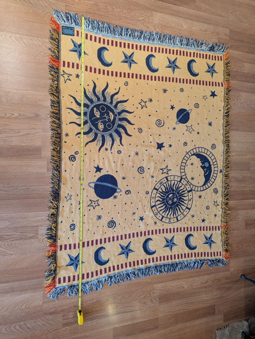 90s Celestial Tapestry Throw Blanket