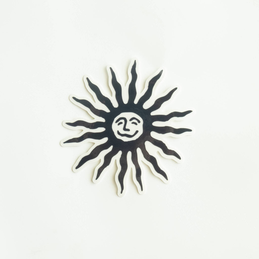 Smiling Sun Transparent Vinyl Sticker