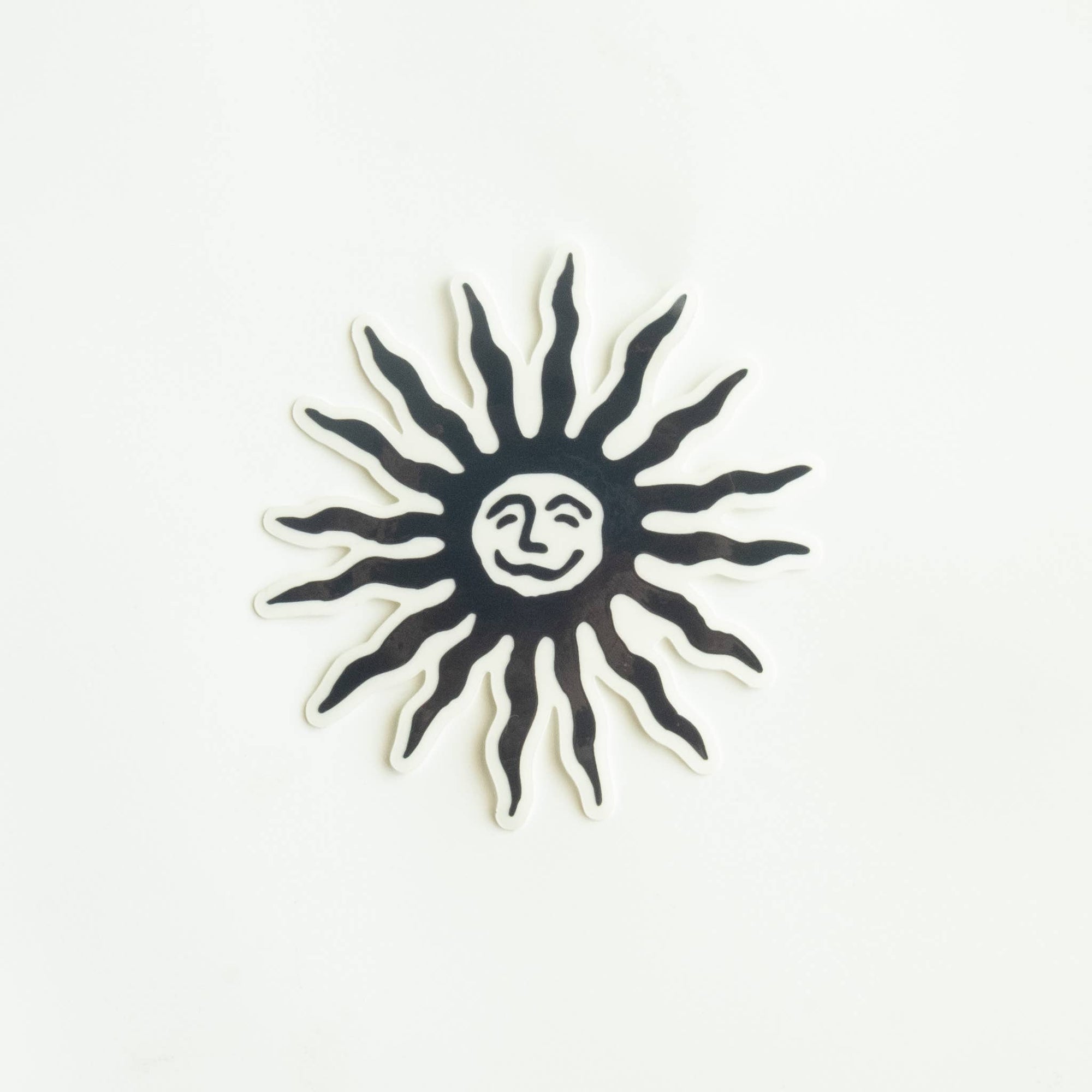 Smiling Sun Transparent Vinyl Sticker