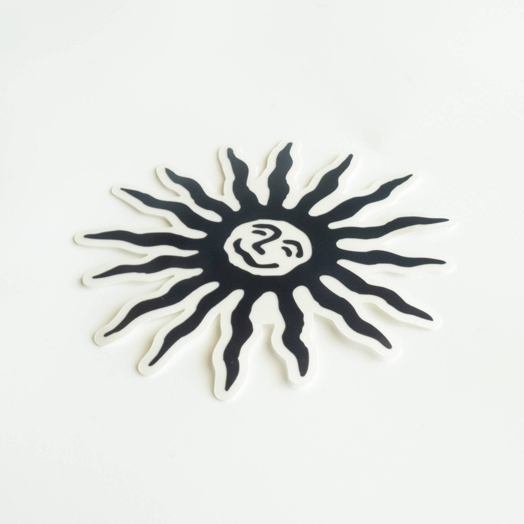 Smiling Sun Transparent Vinyl Sticker