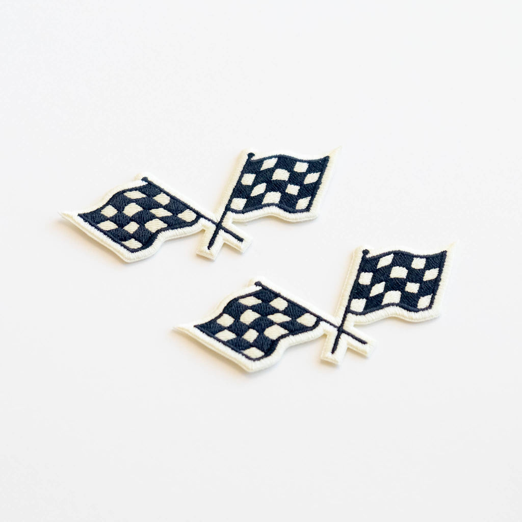 Racing Flags Embroidered Iron on Patch