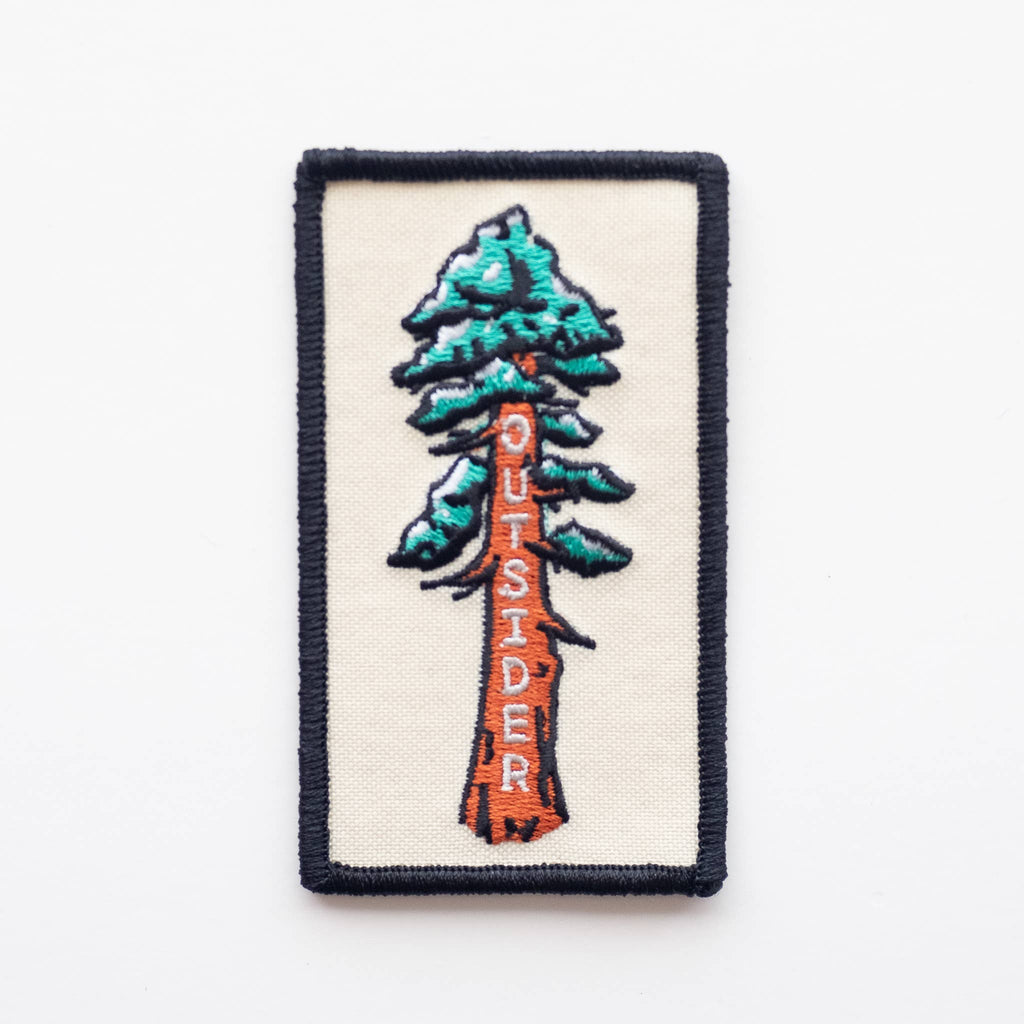 Outsider Sequoia Tree Embroidered Iron on Patch