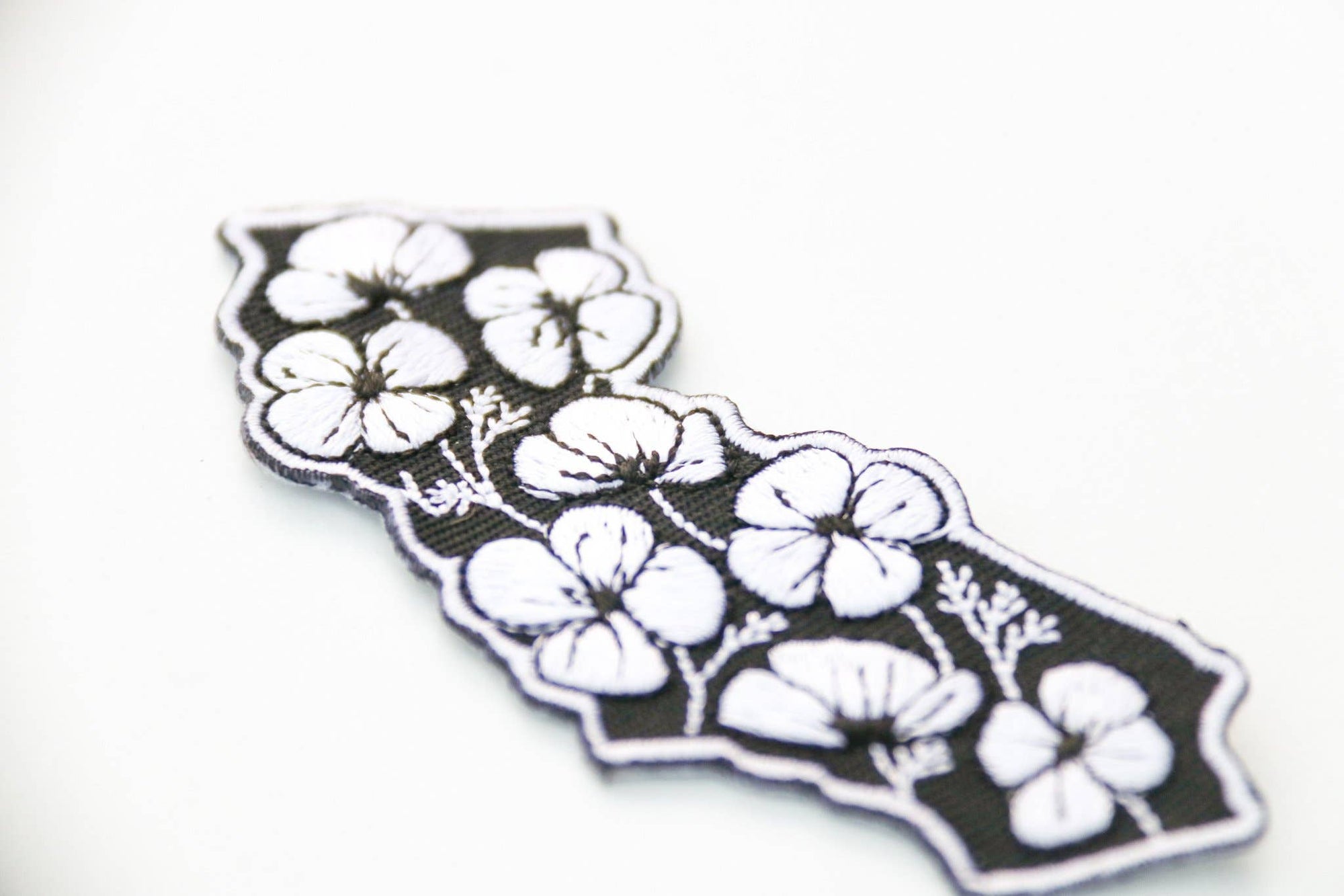 California State Poppies Embroidered Iron on Patch