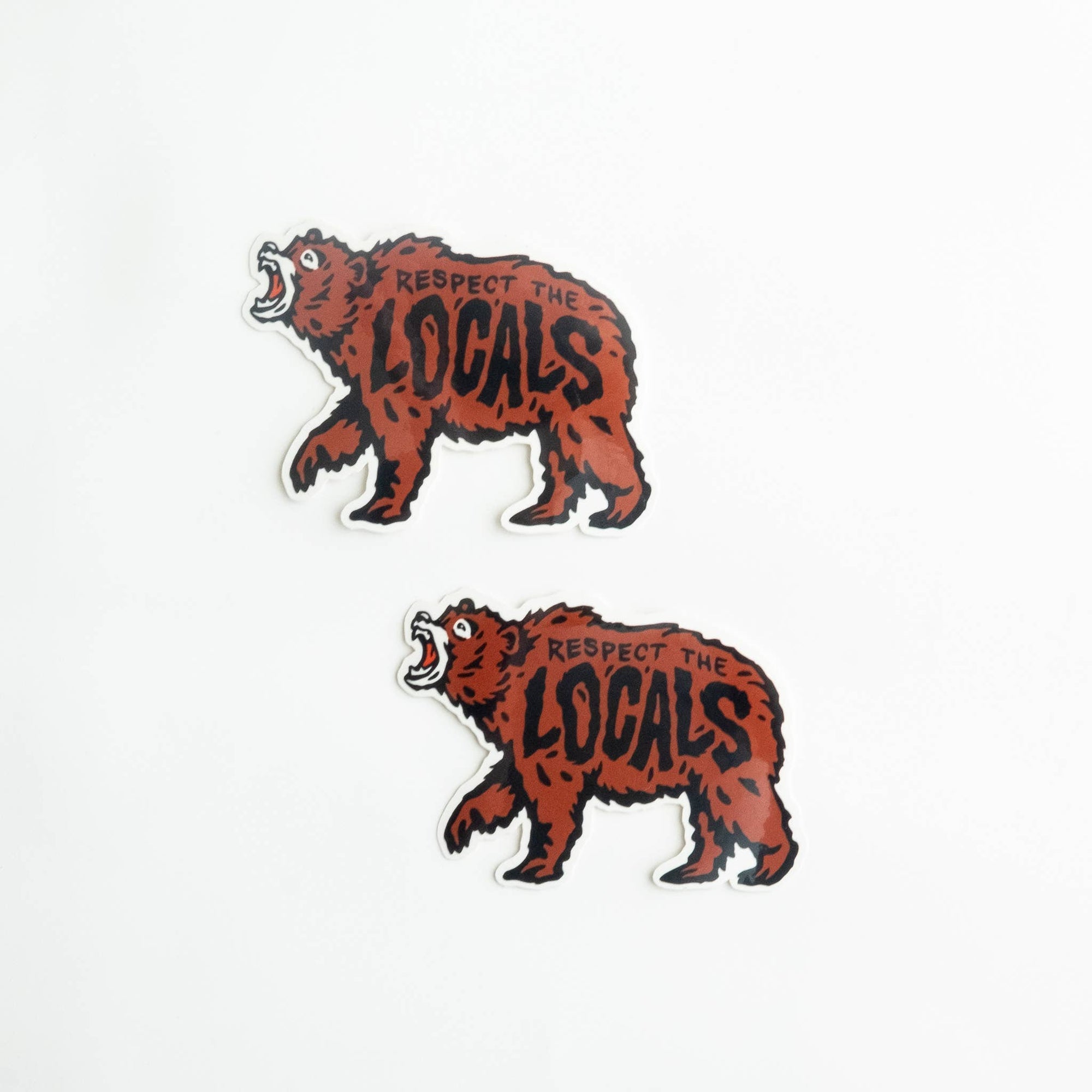 Respect the Locals Vinyl Sticker - Grizzly Bear