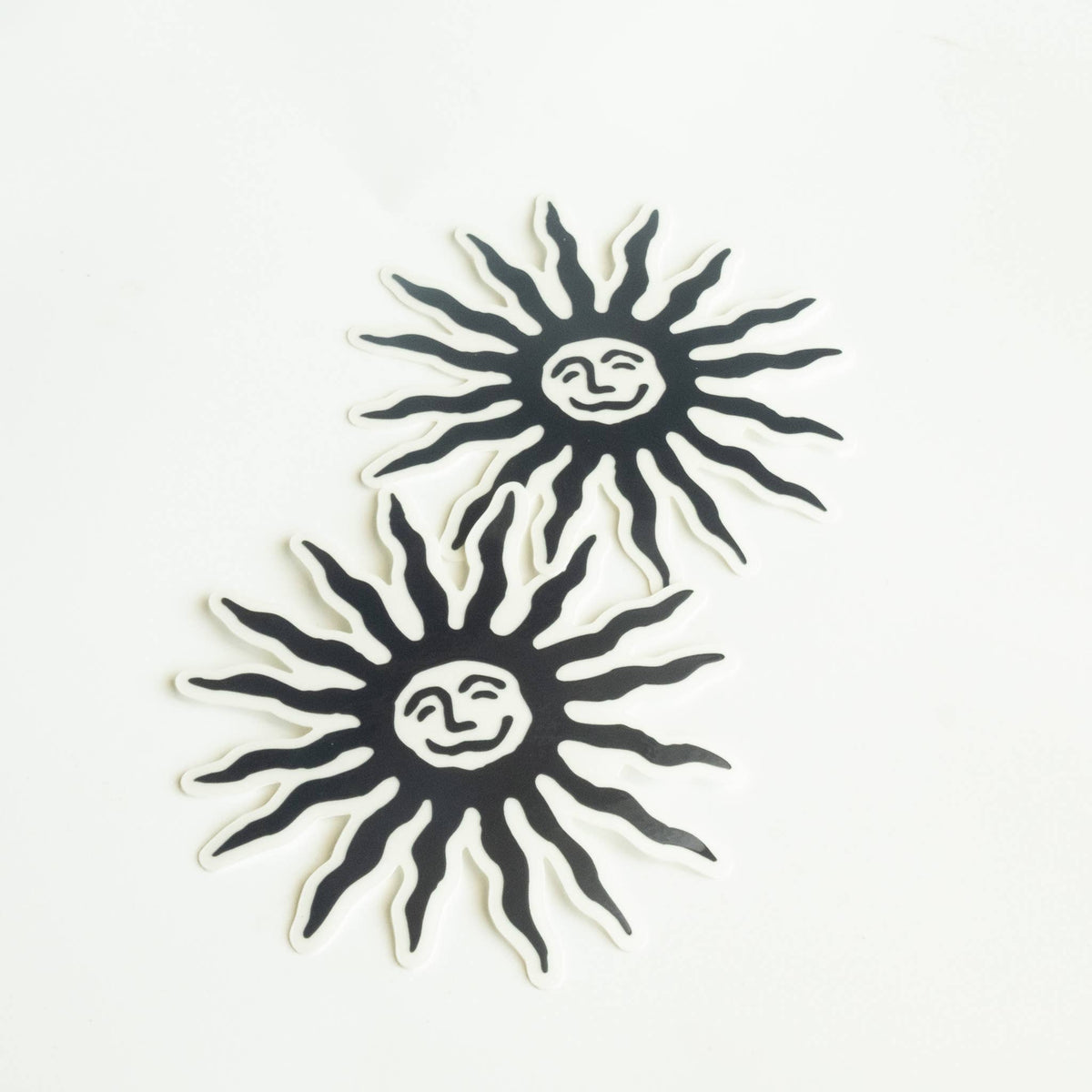 Smiling Sun Transparent Vinyl Sticker