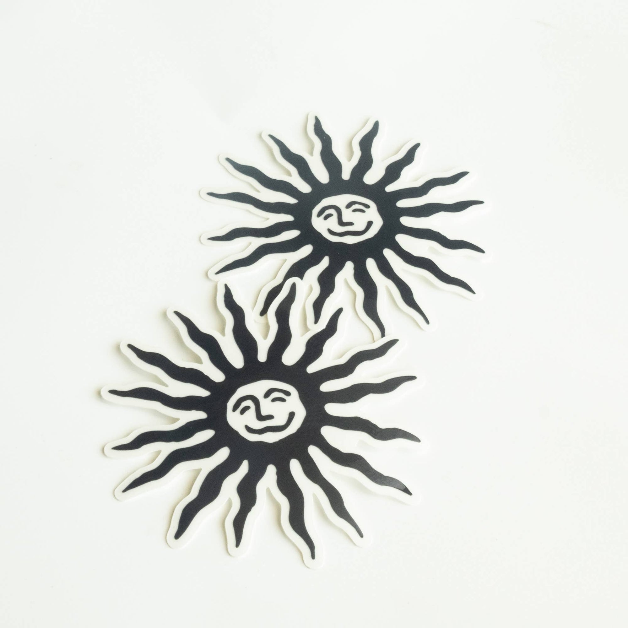 Smiling Sun Transparent Vinyl Sticker