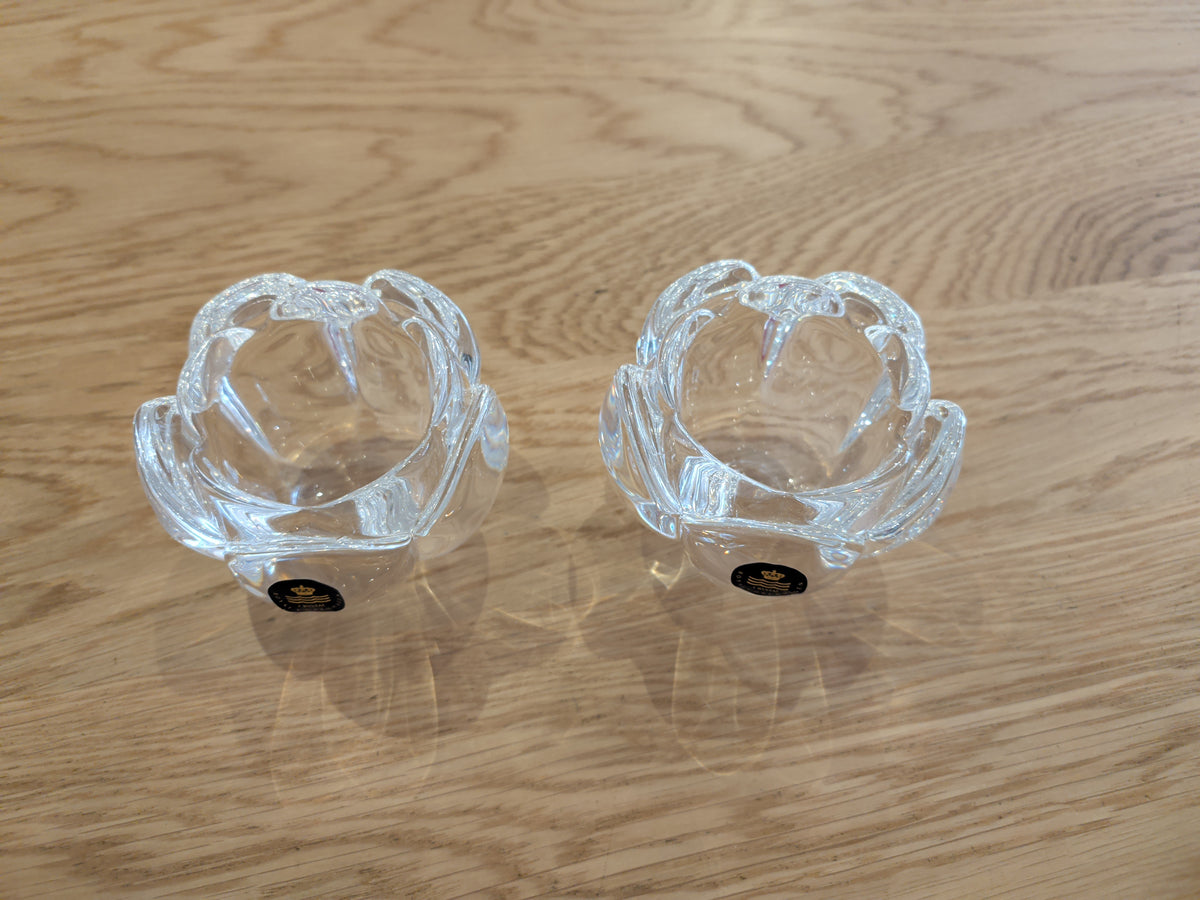 Royal Copenhagen Flower Votive Candle Holders (Pair)