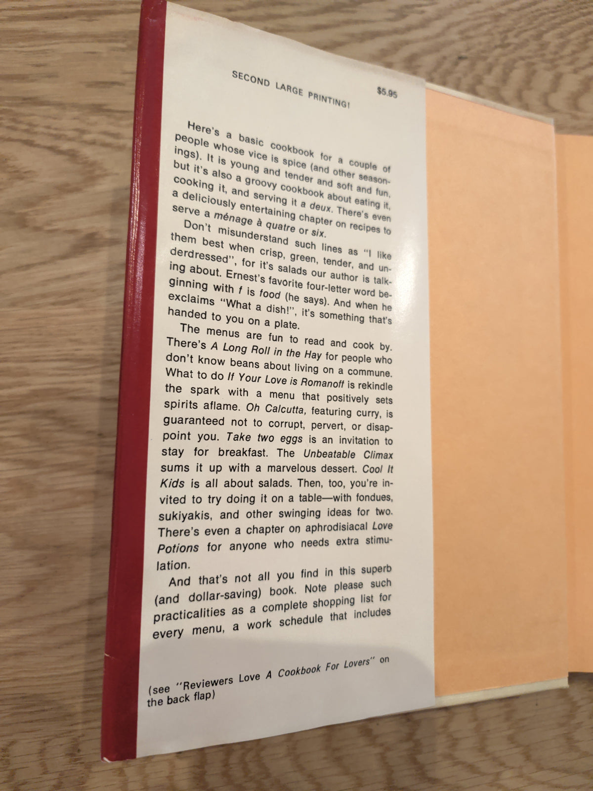 A Cookbook for Lovers
