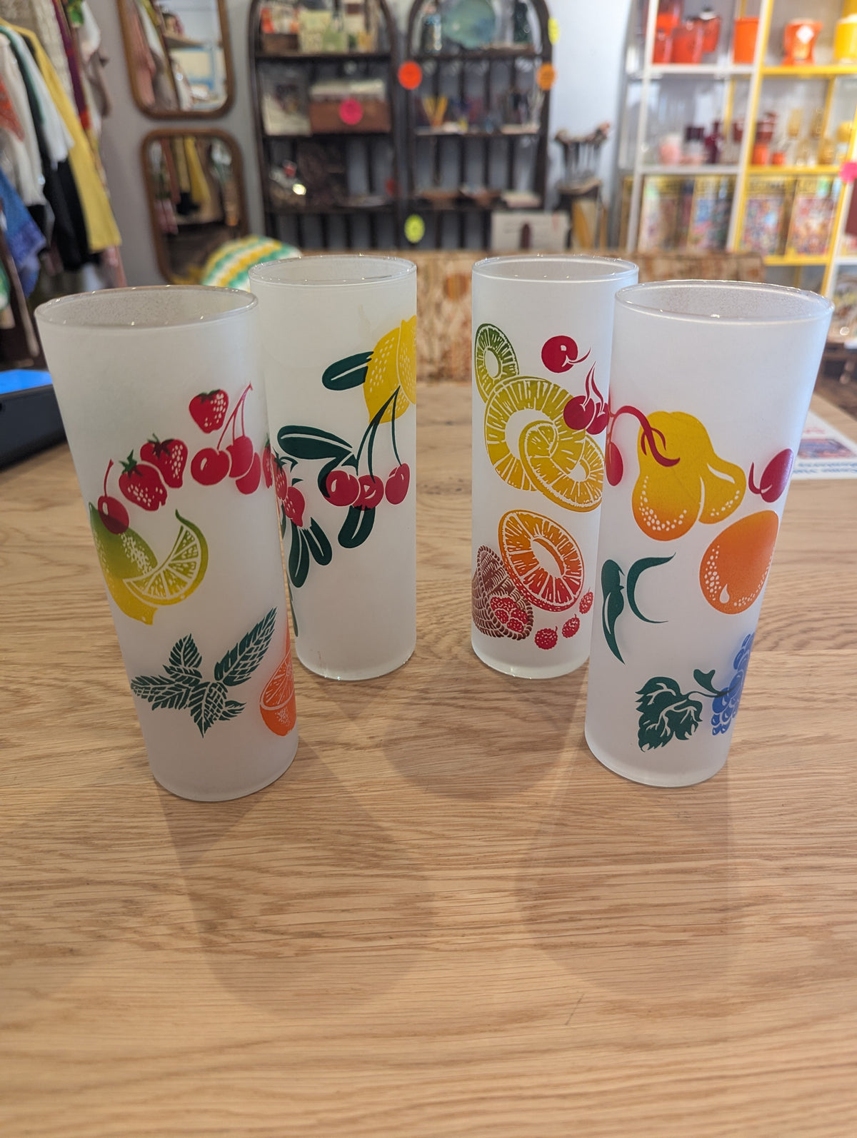 Frosted Fruit Highball Glass
