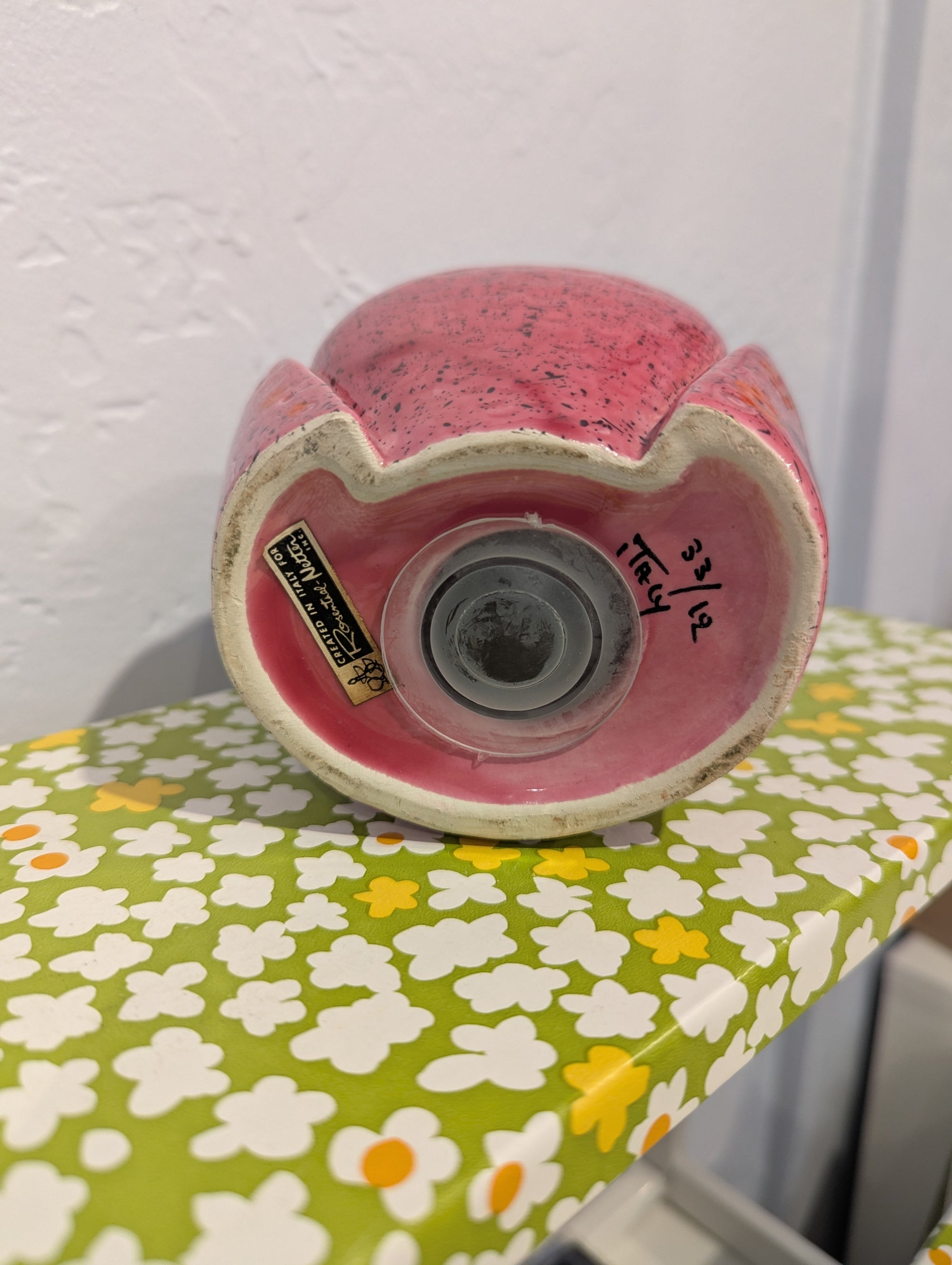 Pink Rosenthal-Netter Owl Coin Bank