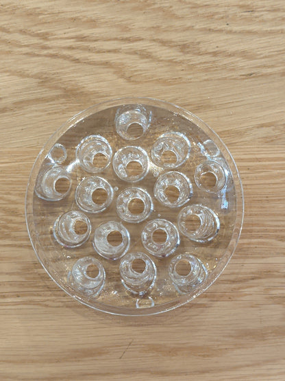 16 Hole Glass Flower Frog