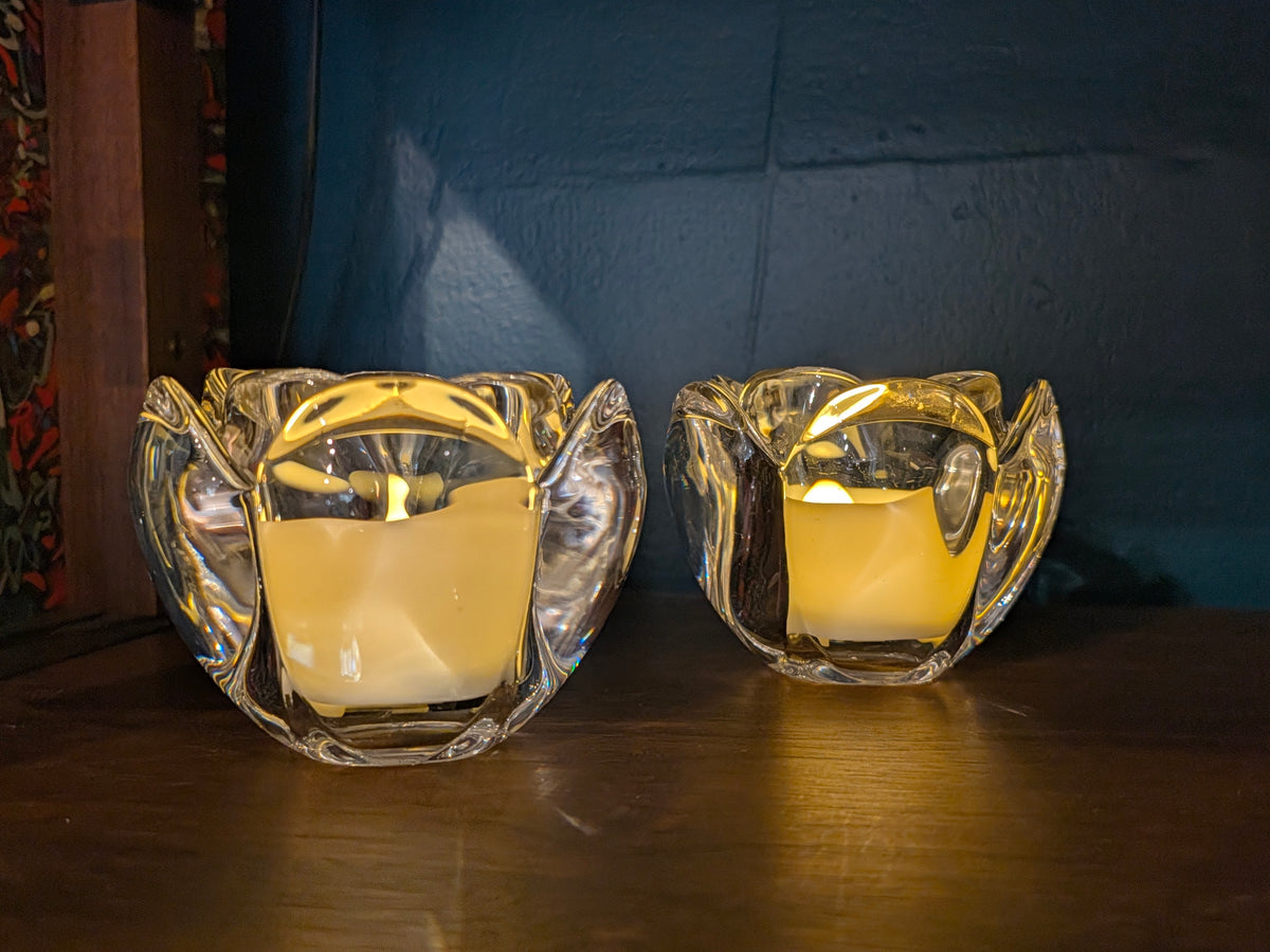 Royal Copenhagen Flower Votive Candle Holders (Pair)