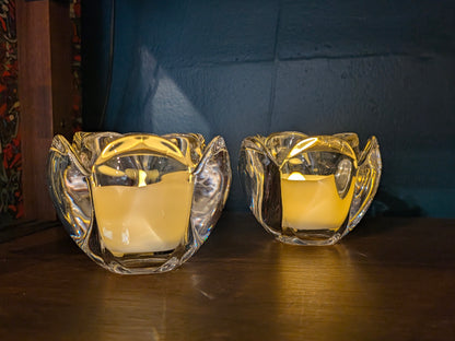 Royal Copenhagen Flower Votive Candle Holders (Pair)