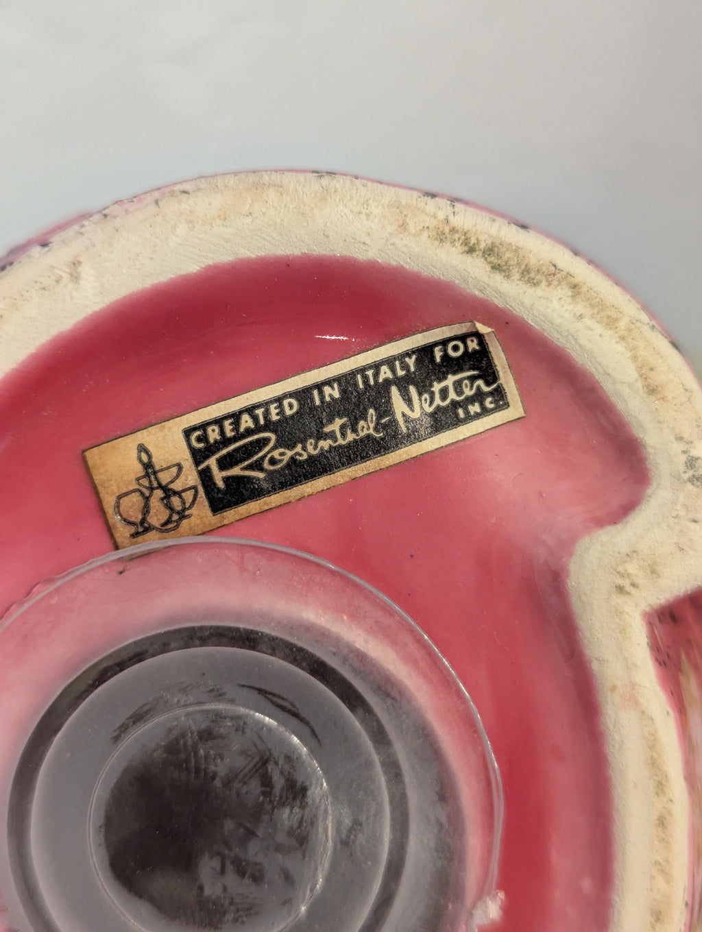 Pink Rosenthal-Netter Owl Coin Bank